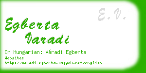 egberta varadi business card